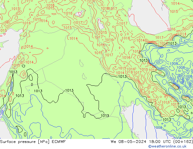 Pressione al suolo ECMWF mer 08.05.2024 18 UTC