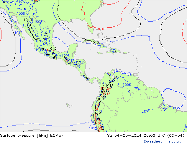 pressão do solo ECMWF Sáb 04.05.2024 06 UTC