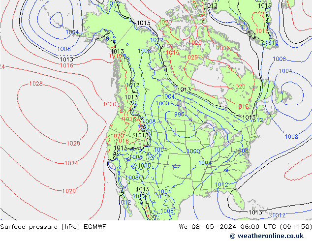 приземное давление ECMWF ср 08.05.2024 06 UTC