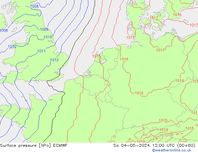 pressão do solo ECMWF Sáb 04.05.2024 12 UTC