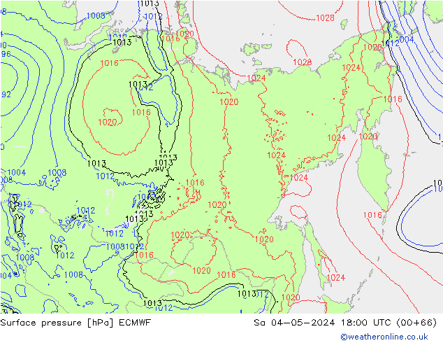 Yer basıncı ECMWF Cts 04.05.2024 18 UTC