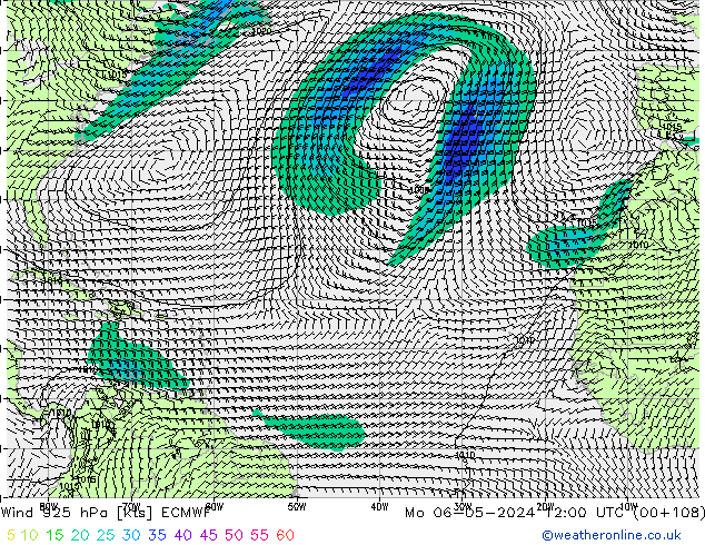 Wind 925 hPa ECMWF Mo 06.05.2024 12 UTC