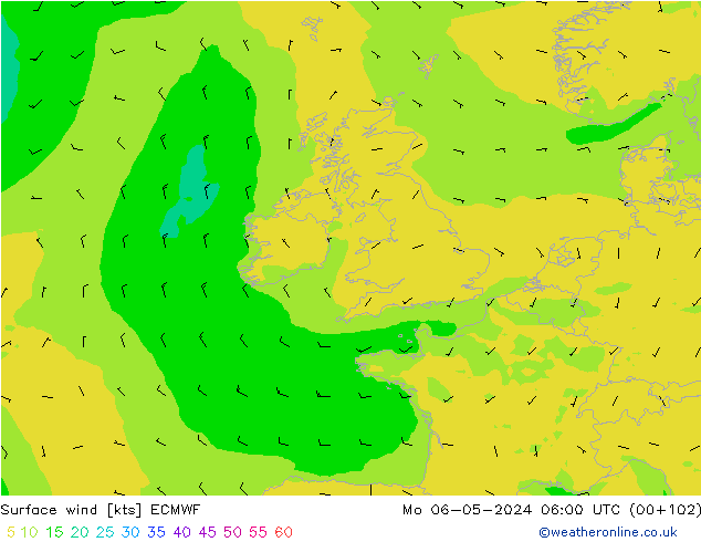  10 m ECMWF  06.05.2024 06 UTC