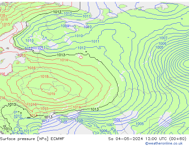 приземное давление ECMWF сб 04.05.2024 12 UTC