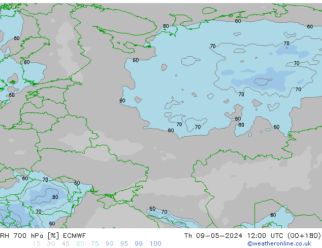 RV 700 hPa ECMWF do 09.05.2024 12 UTC