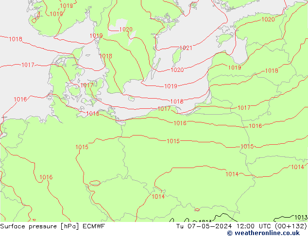 Pressione al suolo ECMWF mar 07.05.2024 12 UTC