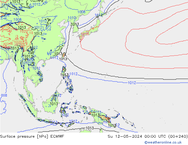 ciśnienie ECMWF nie. 12.05.2024 00 UTC