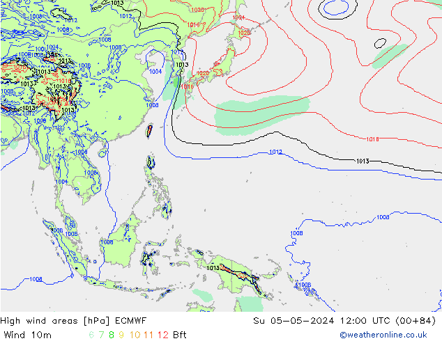 Windvelden ECMWF zo 05.05.2024 12 UTC