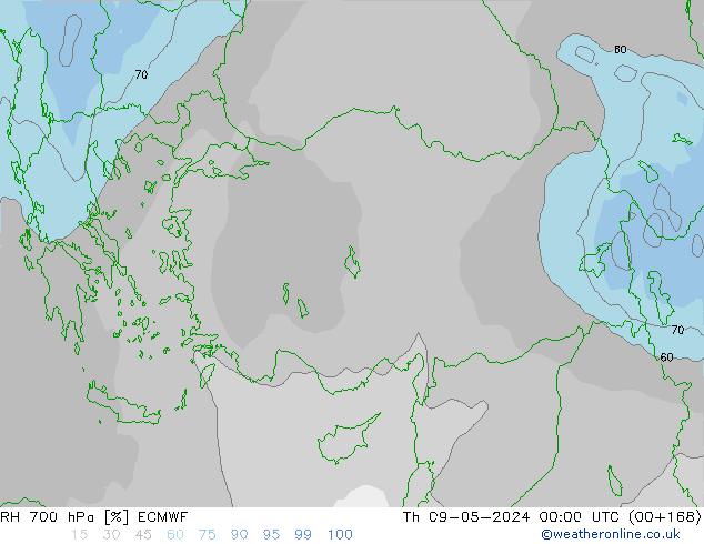 RV 700 hPa ECMWF do 09.05.2024 00 UTC