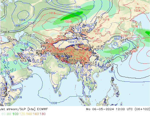 Straalstroom/SLP ECMWF ma 06.05.2024 12 UTC