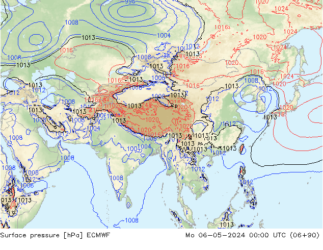 Bodendruck ECMWF Mo 06.05.2024 00 UTC