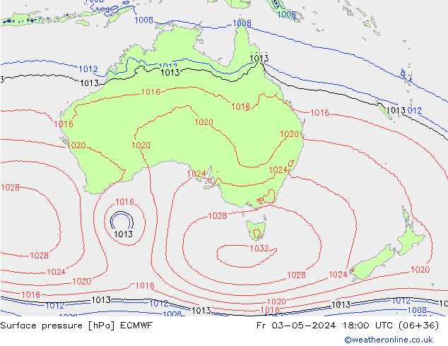 pression de l'air ECMWF ven 03.05.2024 18 UTC