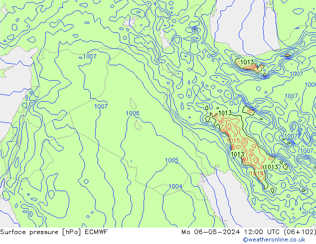 ciśnienie ECMWF pon. 06.05.2024 12 UTC