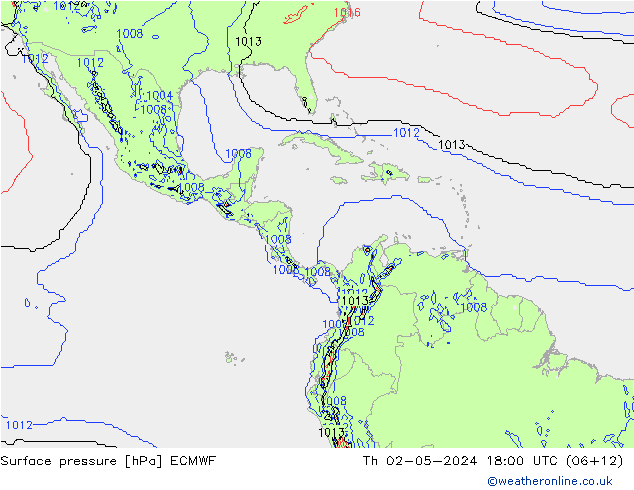 ciśnienie ECMWF czw. 02.05.2024 18 UTC