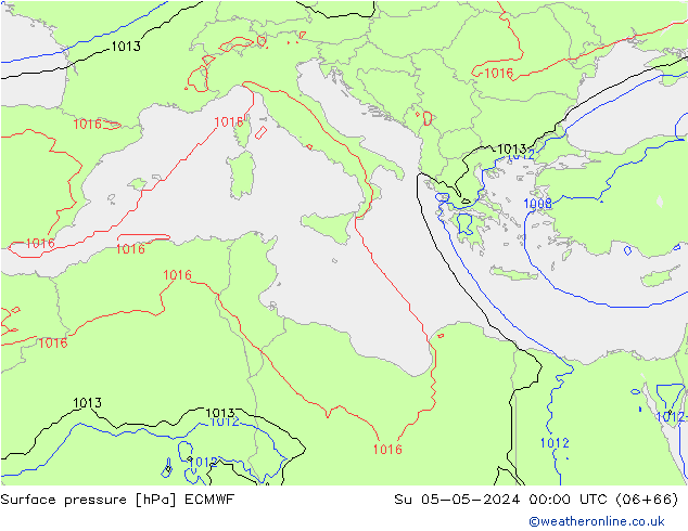 pression de l'air ECMWF dim 05.05.2024 00 UTC