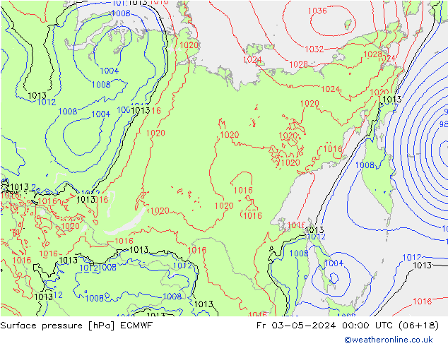 Surface pressure ECMWF Fr 03.05.2024 00 UTC