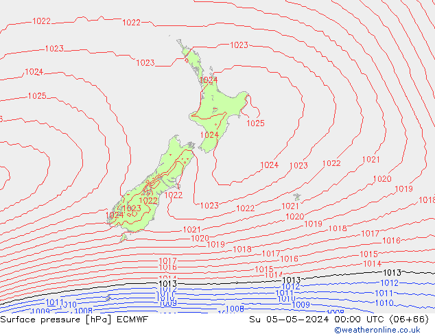 Surface pressure ECMWF Su 05.05.2024 00 UTC