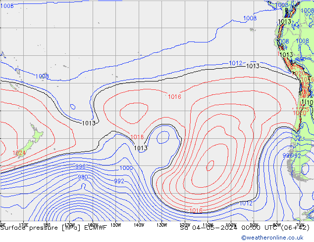 приземное давление ECMWF сб 04.05.2024 00 UTC