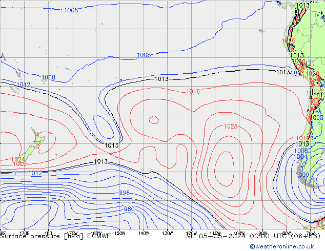 Bodendruck ECMWF So 05.05.2024 00 UTC