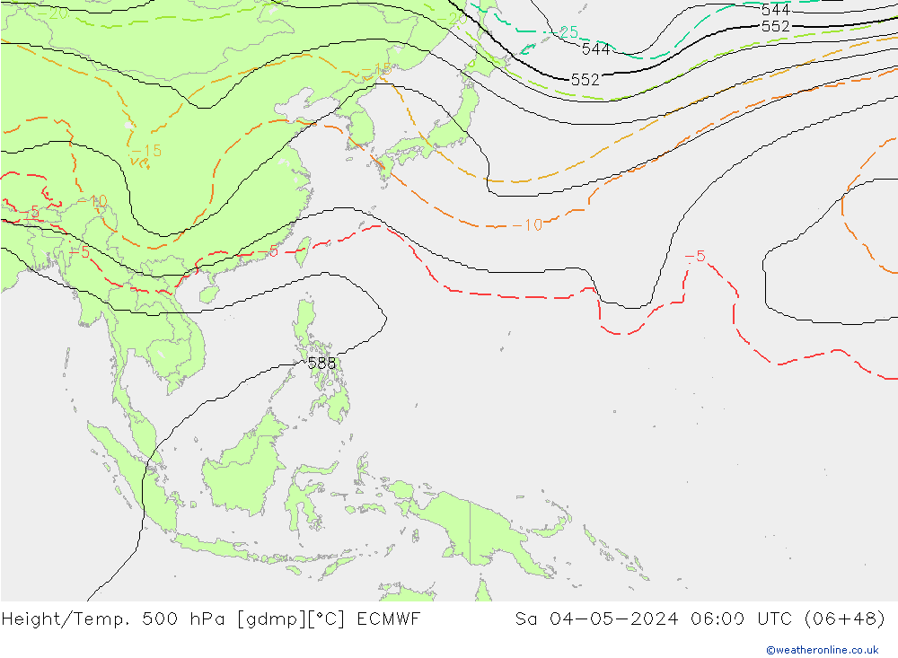 Height/Temp. 500 hPa ECMWF  04.05.2024 06 UTC