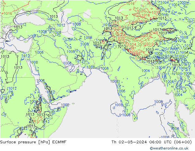 Yer basıncı ECMWF Per 02.05.2024 06 UTC