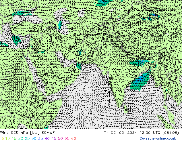 风 925 hPa ECMWF 星期四 02.05.2024 12 UTC