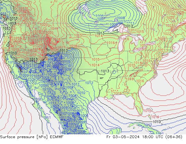 Pressione al suolo ECMWF ven 03.05.2024 18 UTC