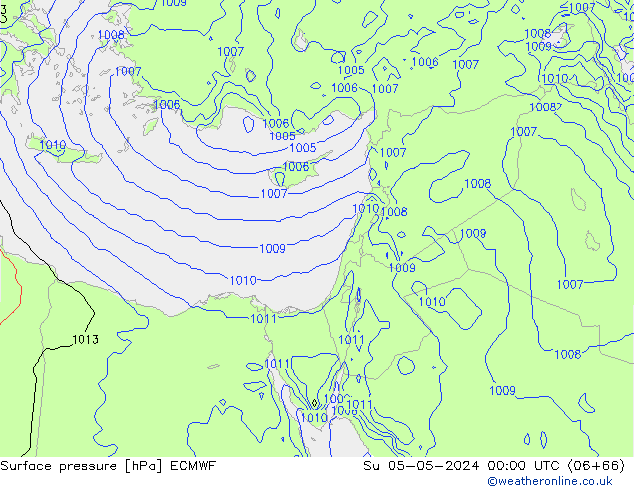Bodendruck ECMWF So 05.05.2024 00 UTC