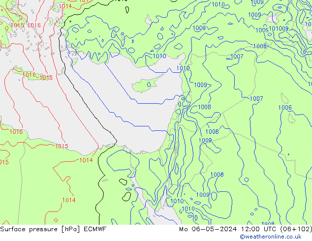 pressão do solo ECMWF Seg 06.05.2024 12 UTC