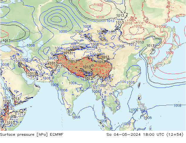 ciśnienie ECMWF so. 04.05.2024 18 UTC