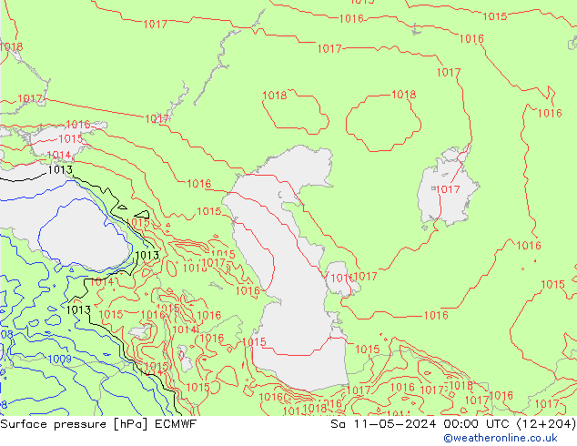 Luchtdruk (Grond) ECMWF za 11.05.2024 00 UTC