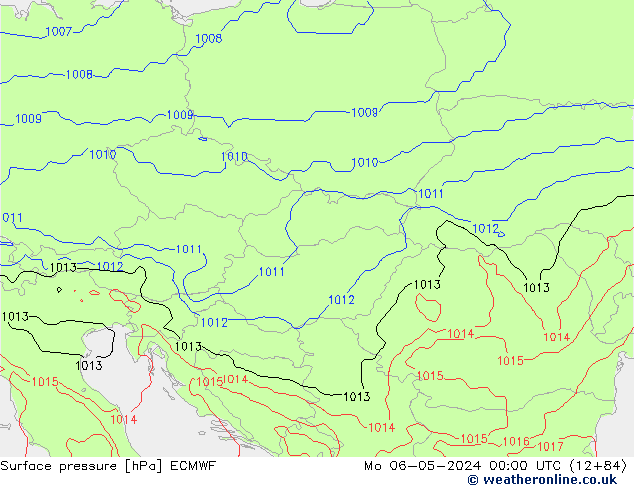 Surface pressure ECMWF Mo 06.05.2024 00 UTC