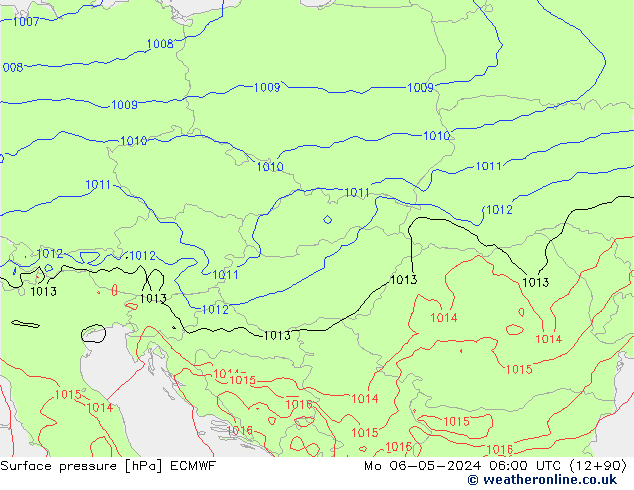 Luchtdruk (Grond) ECMWF ma 06.05.2024 06 UTC