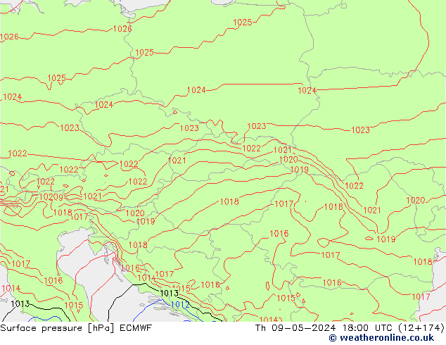 Yer basıncı ECMWF Per 09.05.2024 18 UTC