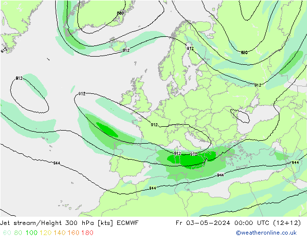 Polarjet ECMWF Fr 03.05.2024 00 UTC