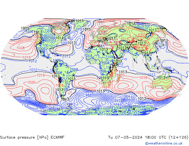 ciśnienie ECMWF wto. 07.05.2024 18 UTC