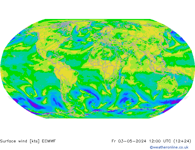 Surface wind ECMWF Pá 03.05.2024 12 UTC