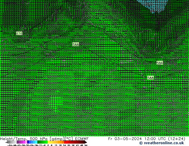 Géop./Temp. 500 hPa ECMWF ven 03.05.2024 12 UTC