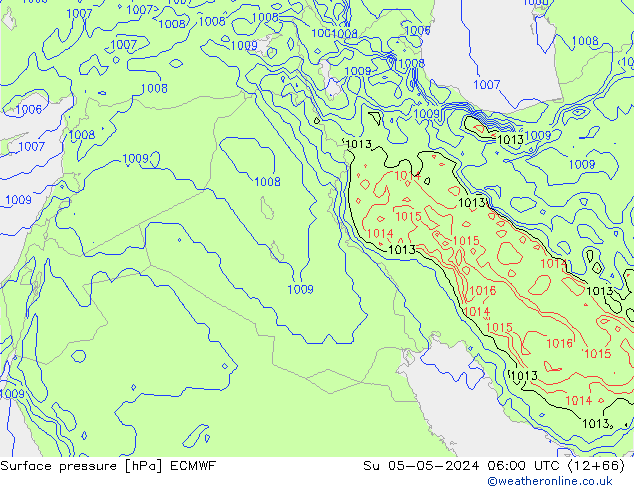 Presión superficial ECMWF dom 05.05.2024 06 UTC