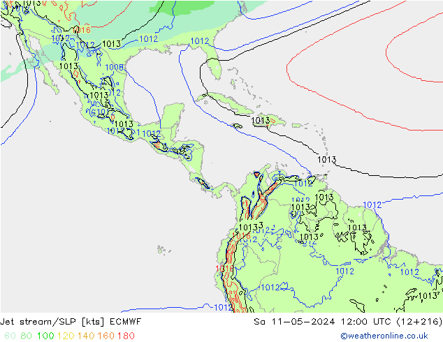 Courant-jet ECMWF sam 11.05.2024 12 UTC