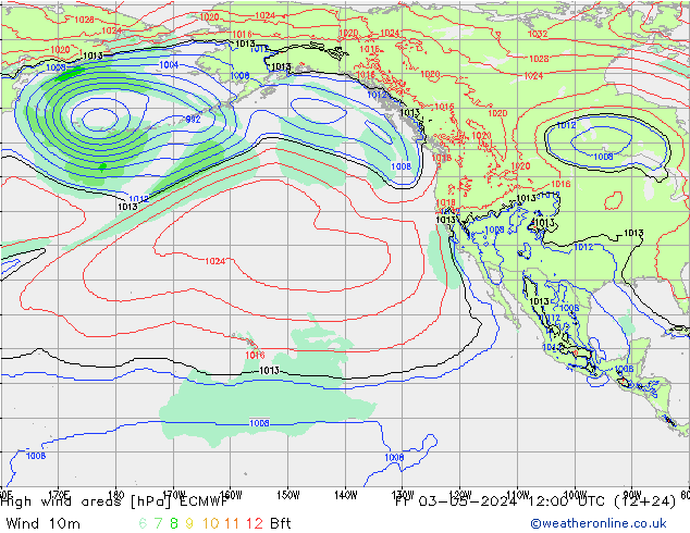 High wind areas ECMWF Fr 03.05.2024 12 UTC