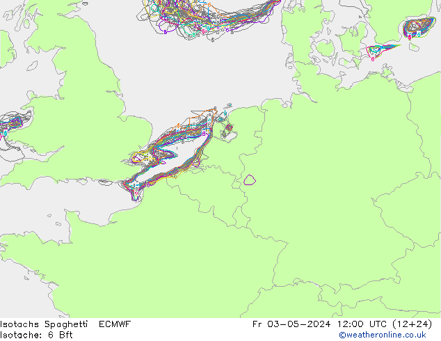 Isotachs Spaghetti ECMWF  03.05.2024 12 UTC