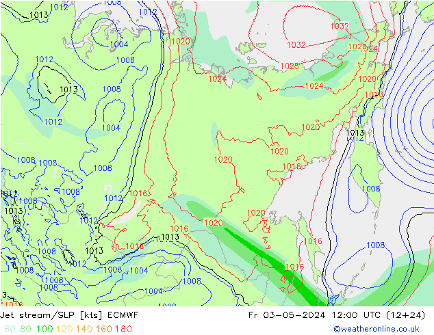 Jet stream/SLP ECMWF Fr 03.05.2024 12 UTC