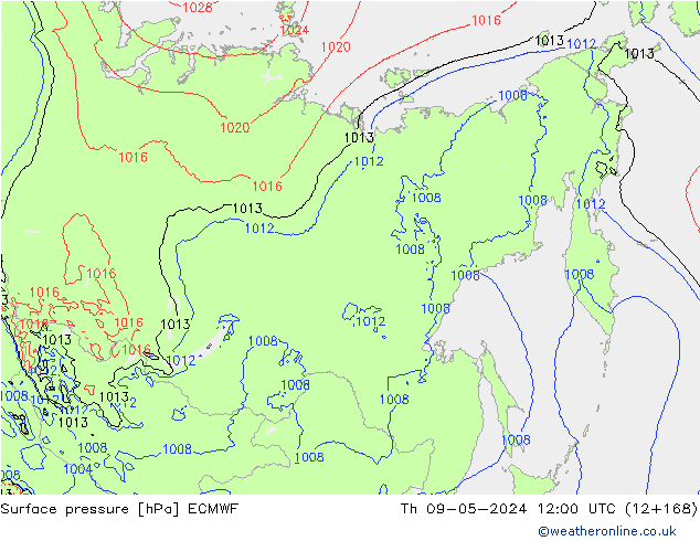 Yer basıncı ECMWF Per 09.05.2024 12 UTC