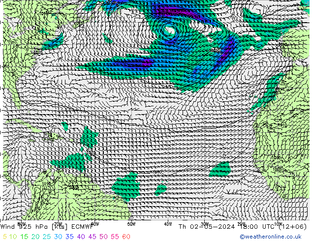 Wind 925 hPa ECMWF Th 02.05.2024 18 UTC