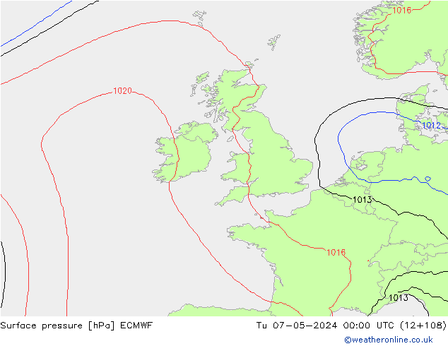 Yer basıncı ECMWF Sa 07.05.2024 00 UTC