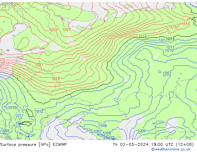 pression de l'air ECMWF jeu 02.05.2024 18 UTC