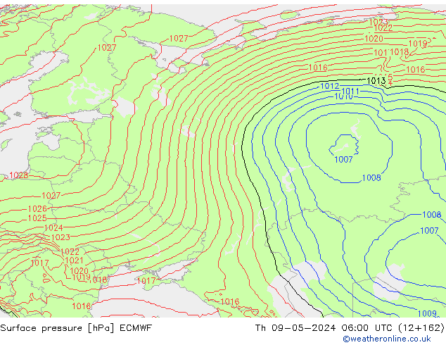 Yer basıncı ECMWF Per 09.05.2024 06 UTC