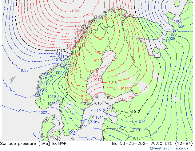 Bodendruck ECMWF Mo 06.05.2024 00 UTC