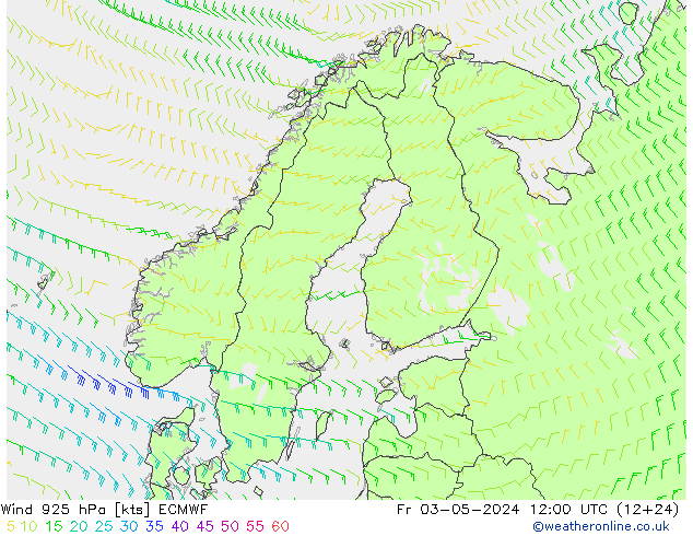 Wind 925 hPa ECMWF Pá 03.05.2024 12 UTC